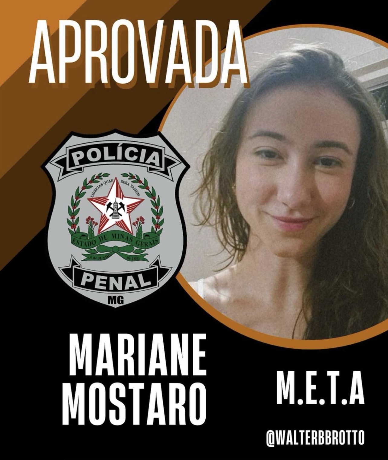 Mariane Mostaro — Aprovada Polícia Penal MG