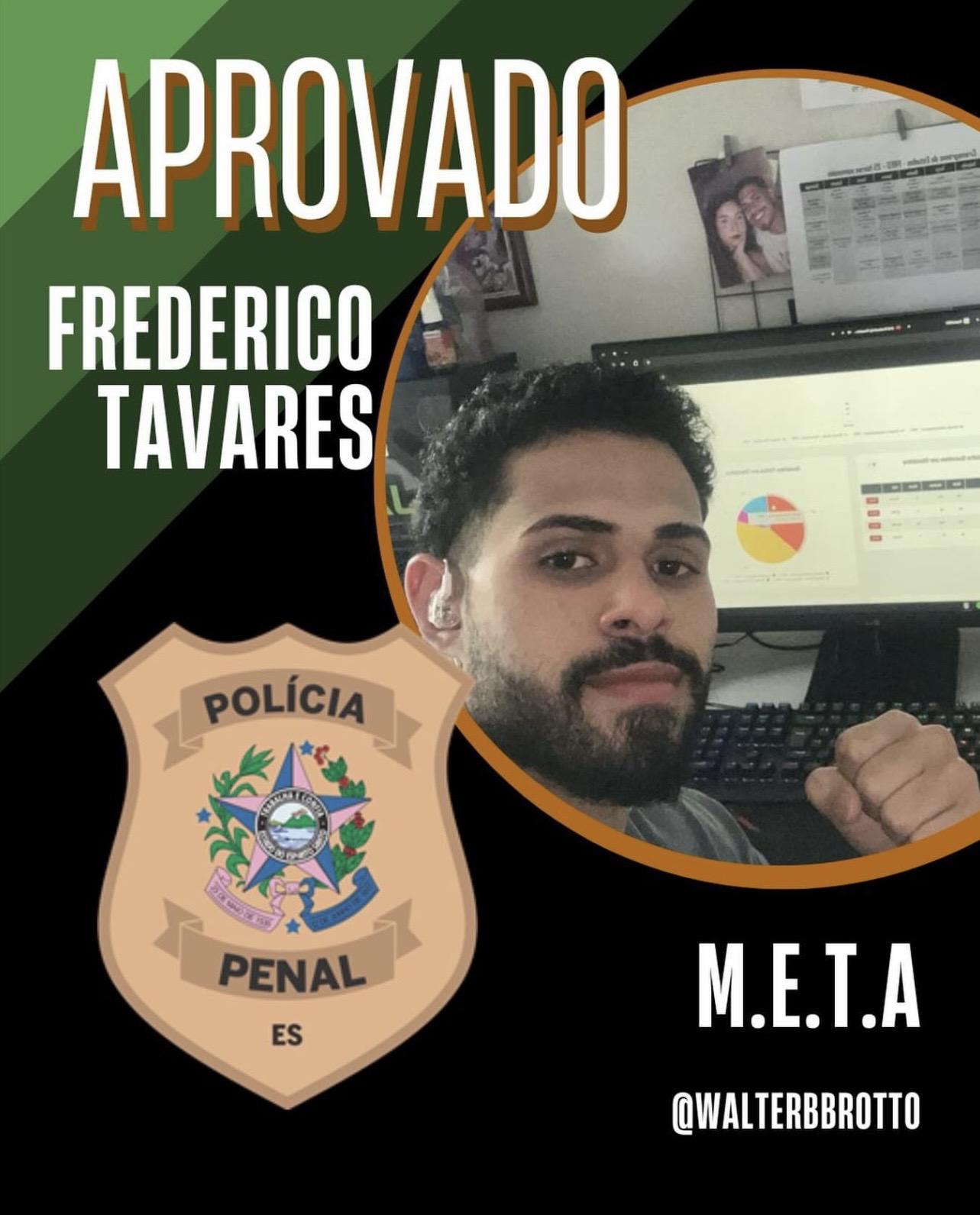 Frederico Tavares — Aprovado Polícia Penal ES