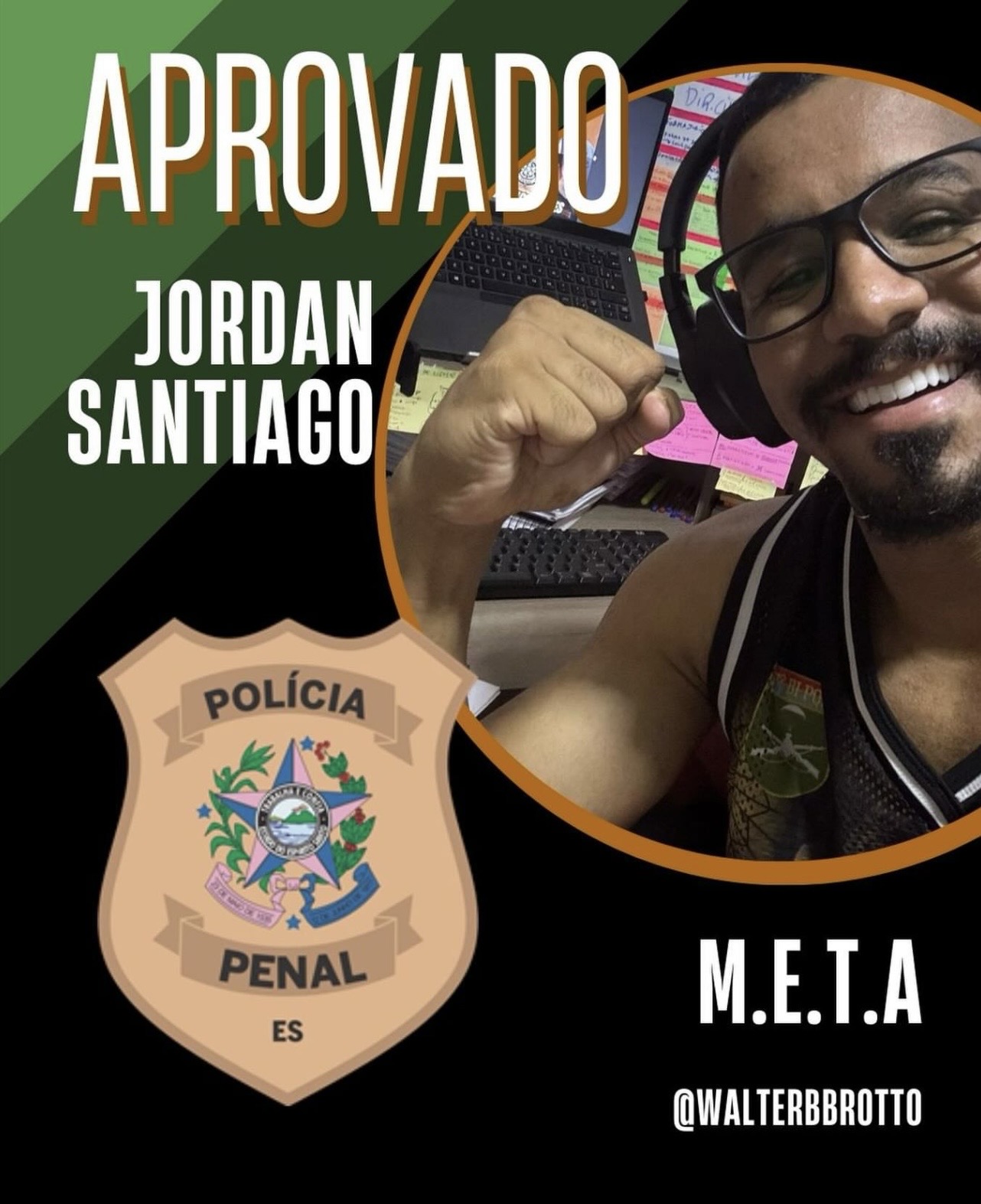 Jordan Santiago — Aprovado Polícia Penal ES