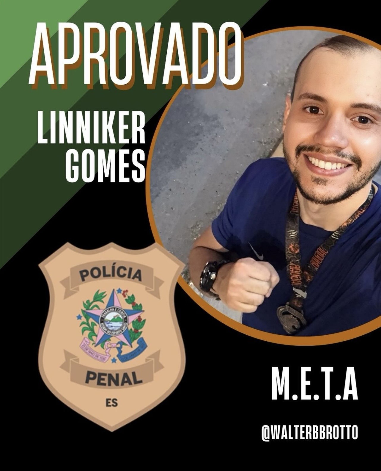 Linniker Gomes — Aprovado Polícia Penal ES